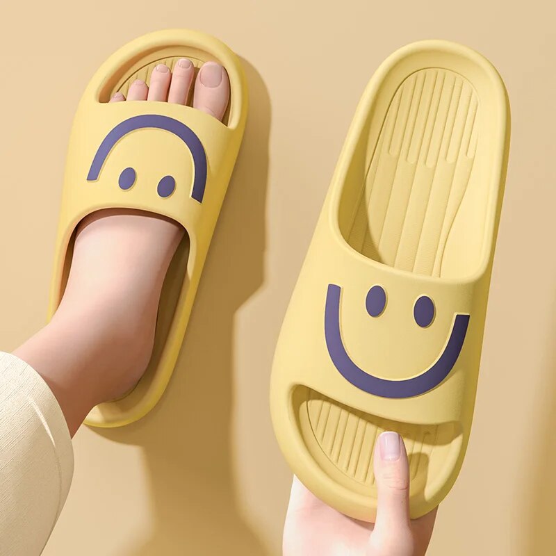 Smiley Face Cloud Slippers Wom - Men'S Shoes Slip On ulasan dan harga