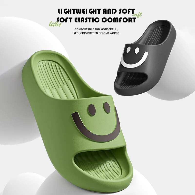 Smiley Face Cloud Slippers Wom - Men'S Shoes Slip On ulasan dan harga
