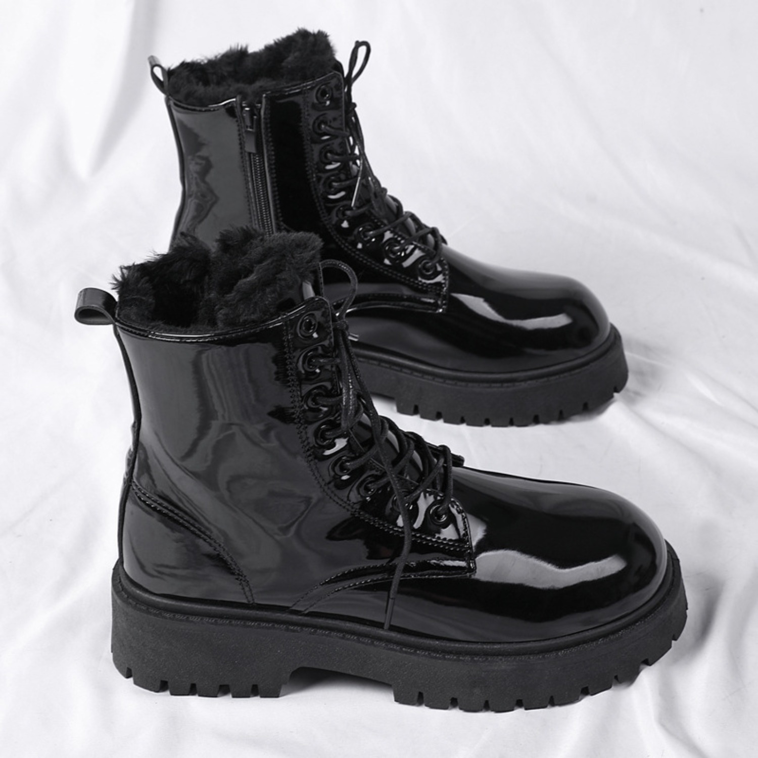 Men's warm plush high-top boot - Men'S Shoes For Work ulasan dan harga