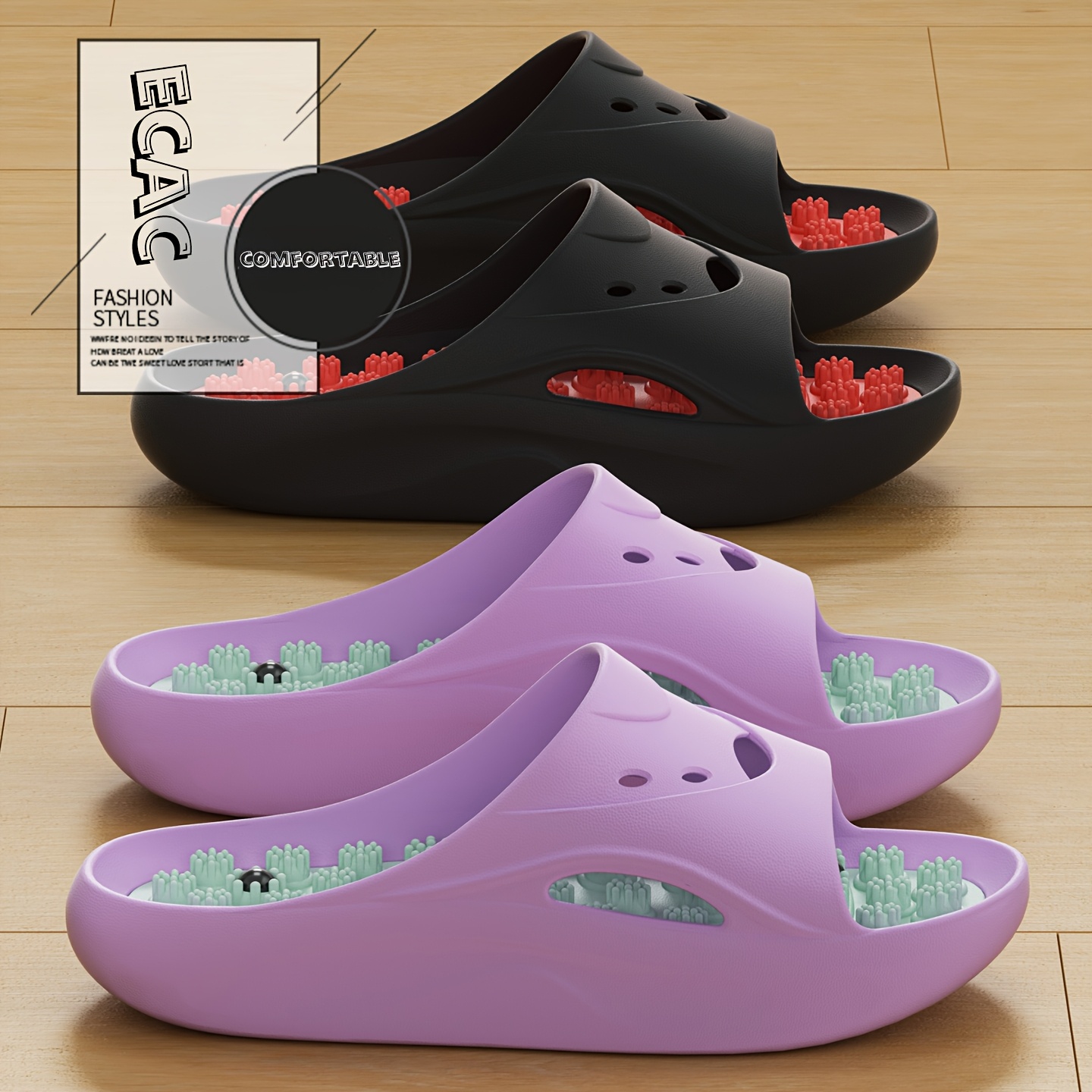 Women Men EVA Massage Slippers - Men'S Shoes Slip On ulasan dan harga