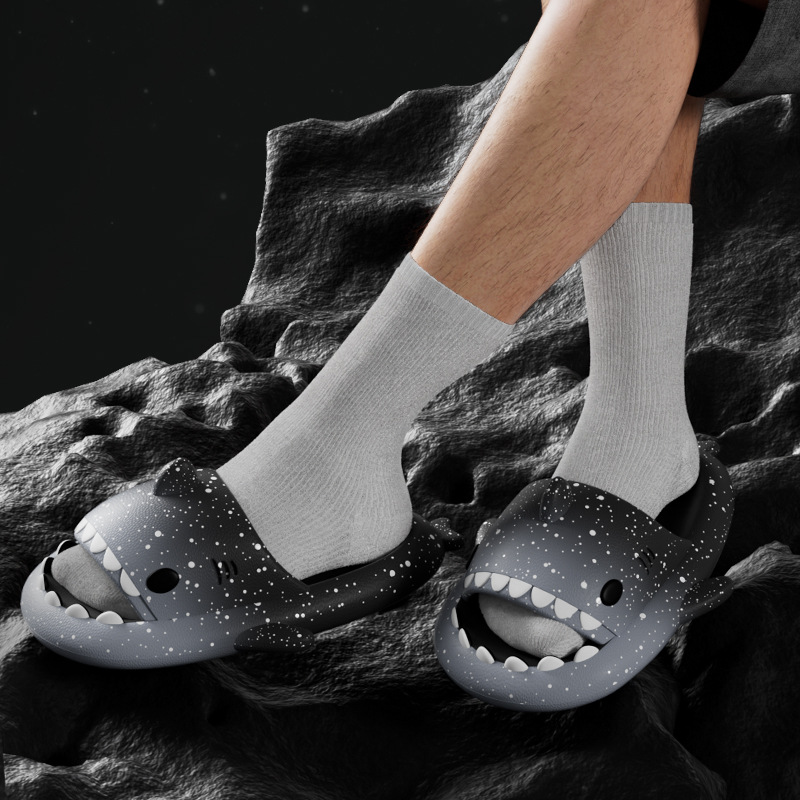 Cute Cartoon Shark Slippers Fo - Men'S Shoes Slip On ulasan dan harga