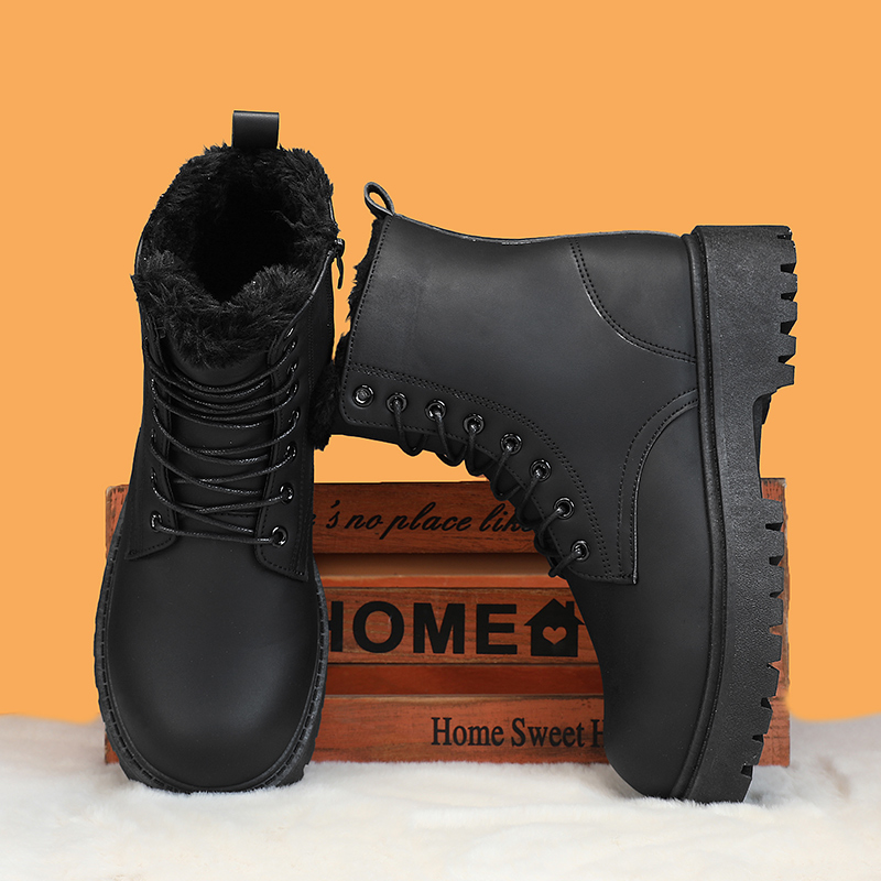 Men's warm plush high-top boot - Men'S Shoes For Work ulasan dan harga