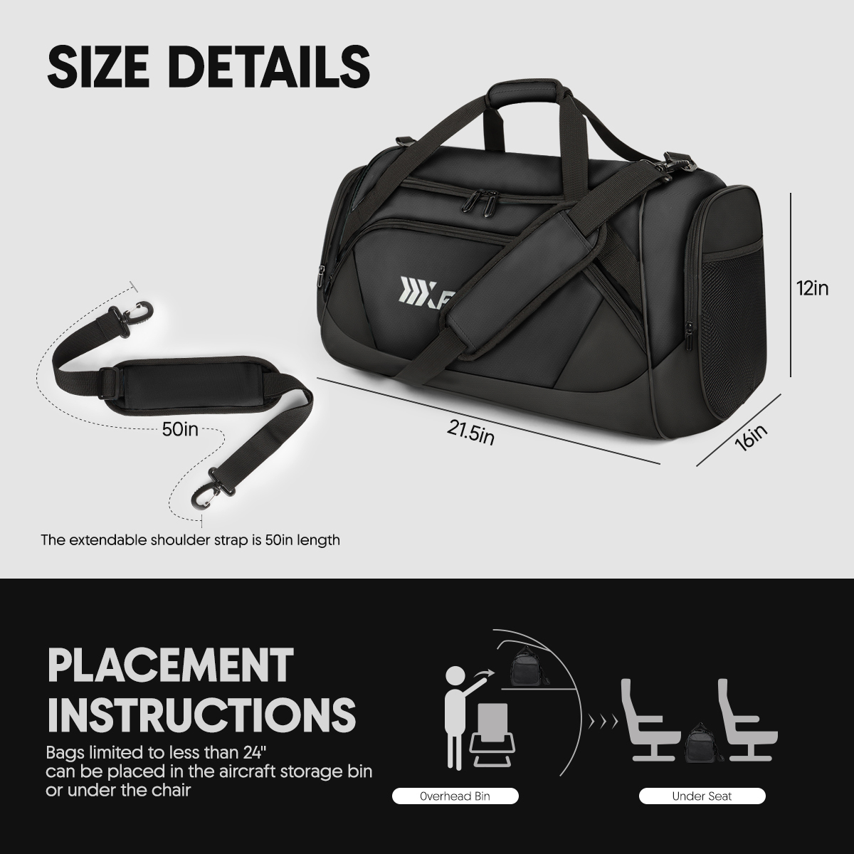 Travel Duffle Bag with Shoe Co - Men'S Shoes York ulasan dan harga