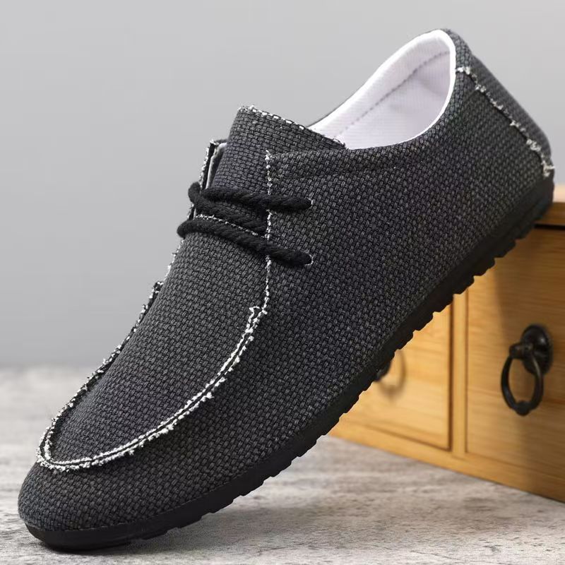 Men Big Size Lace Up Canvas Sh - Men'S Shoes For Work ulasan dan harga
