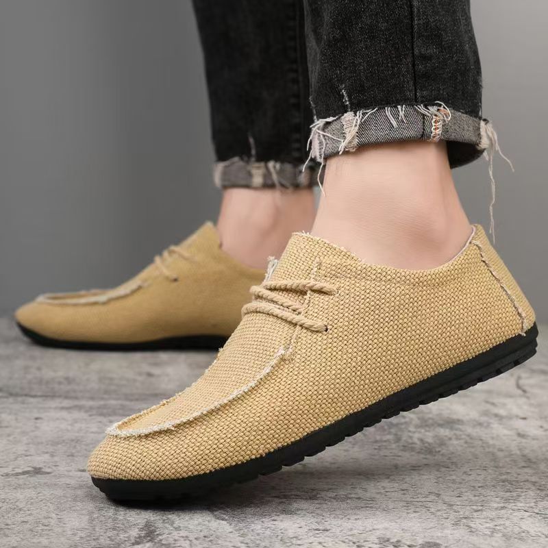 Men Big Size Lace Up Canvas Sh - Men'S Shoes For Work ulasan dan harga