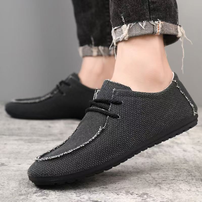 Men Big Size Lace Up Canvas Sh - Men'S Shoes For Work ulasan dan harga